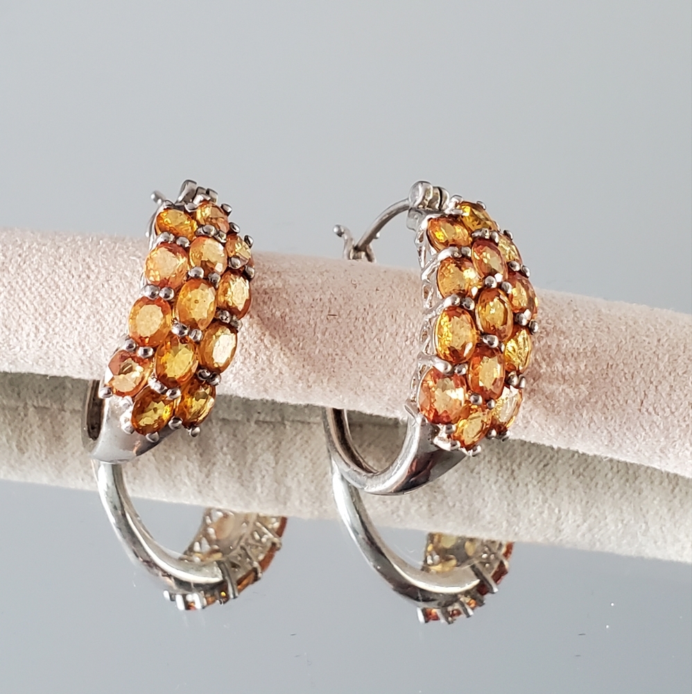 Sap Odelle • Orange Sapphire Earrings